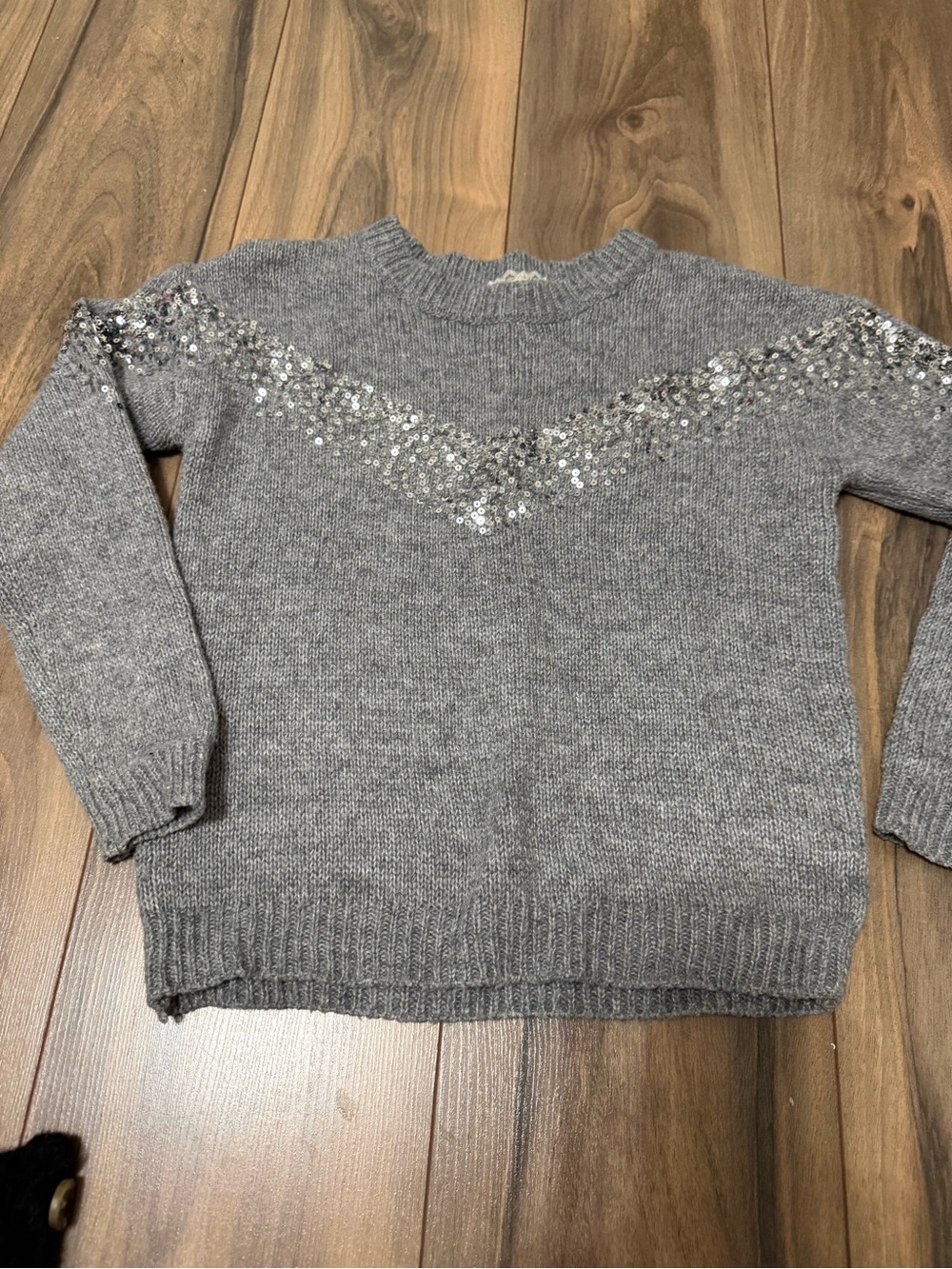 Girl’s Silver Sequin Sweater
